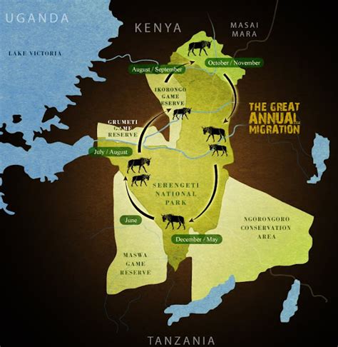 The Serengeti Plains of Tanzania: Map of the Serengeti