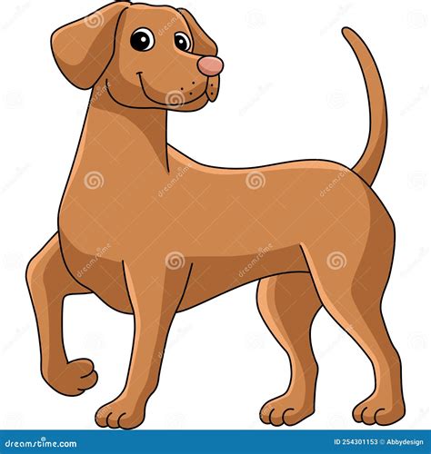 Ilustración De Clipart De Color De Dibujos Animados Para Perros Vizsla