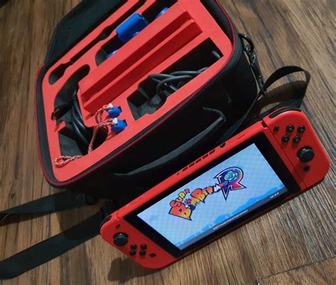 Nintendo switch V2 Mario red limited edition, Video Gaming, Video Game ...