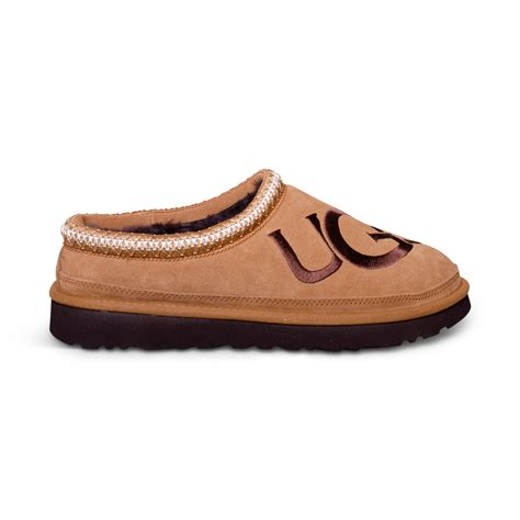 UGG Tasman Logo Chestnut / Espresso Slippers - Men's – MyCozyBoots