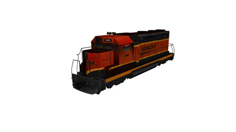 3D EMD GP 40 With Cargo Carriage Train - TurboSquid 2118232