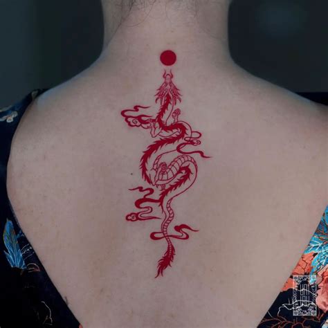 Dragon Tattoo Back Women