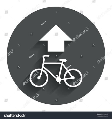 Bicycle Path Trail Sign Icon Cycle Stock Vector Royalty Free