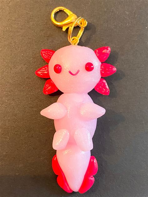 Kawaii Axolotl Polymer Clay Charm Kawaii Charm Cute Charm Etsy Uk