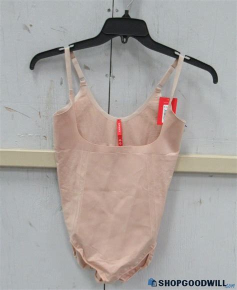 New Spanx Open Bust Bodysuit In Soft Nude Women S Size X Fs E Shopgoodwill