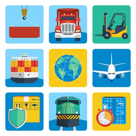 Logistic Icons Set 454085 Vector Art At Vecteezy