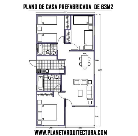 Planos de casas prefabricadas económicas PLANETA ARQUITECTURA