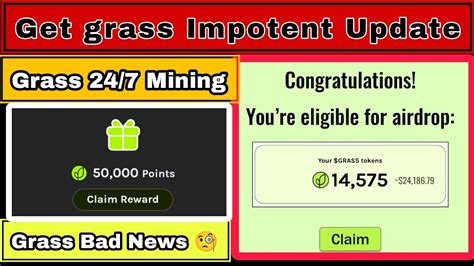 Grass Mining Update Compelete Hours To Get Grass Airdrop Get