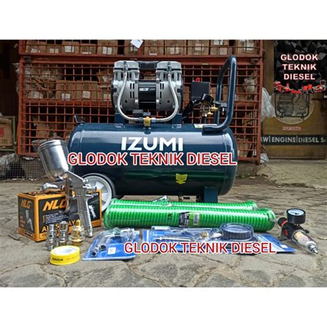 Jual Paket Super Komplit Kompressor Oilless Silent Izumi Hp L