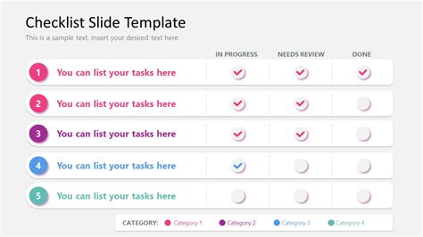 Checklist Slide Template For PowerPoint Google Slides