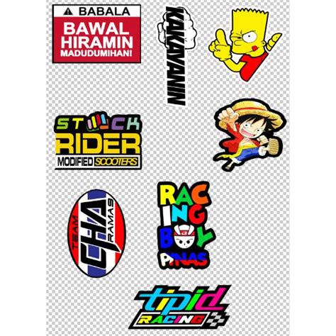 Babala Stock Rider Kakayanin Luffy Cha Racing Boy Vinyl Sticker High