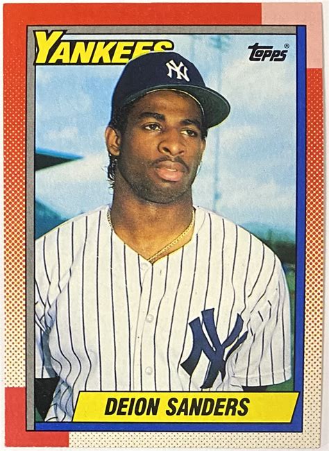 Deion Sanders 1990 Topps New York Yankees Baseball Card - KBK Sports