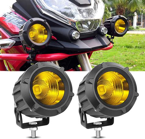 Buy Amber Round Fog Lights Akd Part Inch W Led Driving Lights