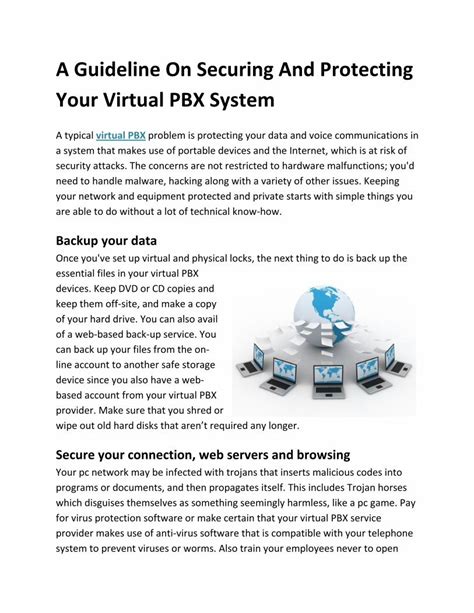 PDF A Guideline On Securing And Protecting Your Virtual PBX System