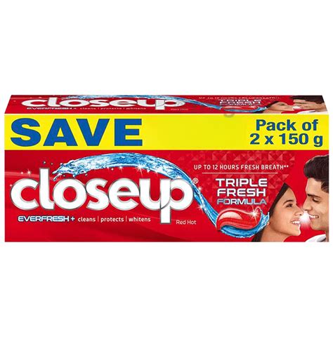 Closeup Everfresh Red Hot Toothpaste 150gm Each Long Lasting 12 Hours Of Fresh Breath Buy