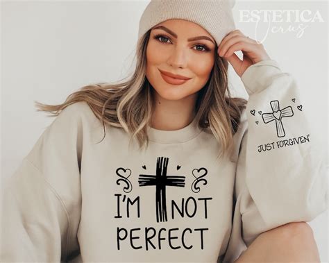 Im Not Perfect Just Forgiven Svg Png Christian Svg Cross Svg Faith