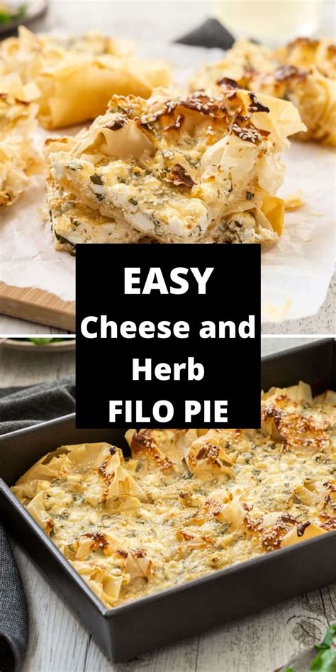 Cheese and Herb Filo Pie - It's Not Complicated Recipes