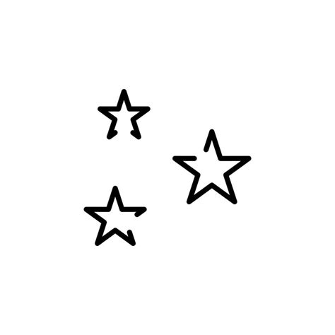 Stars Night Dotted Line Icon Vector Illustration Logo Template