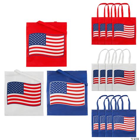 Large Patriotic Flag Tote Bags