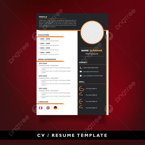 Professional Resume Template Vector Design Template Download On Pngtree