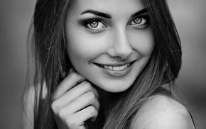 Face Girl Monochrome Brunette Black Background Wallpaper X Px On Wallls