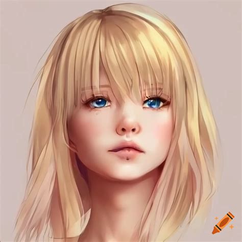 Illustration Of A Cute Blonde Anime Girl