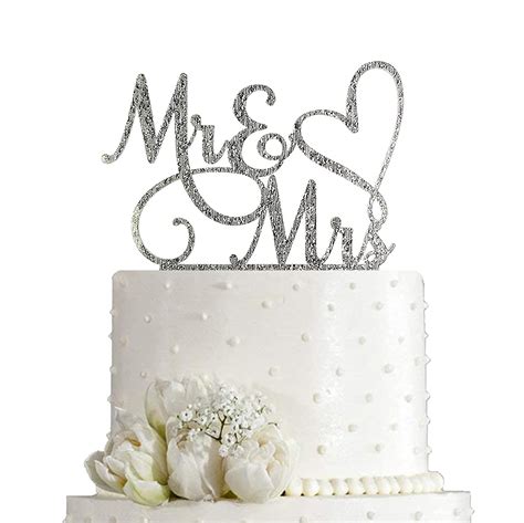 Buy AMINJIE Mr And Mrs Cake Topper Bride And Groom Sign Wedding