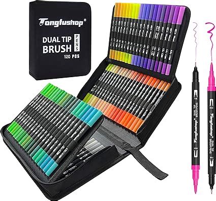 Tongfushop Filzstifte Farben Dual Brush Pen Set Filzstifte Dicke