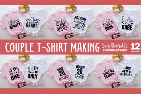 Matching Couple Svg Bundle Matching Outfits His And