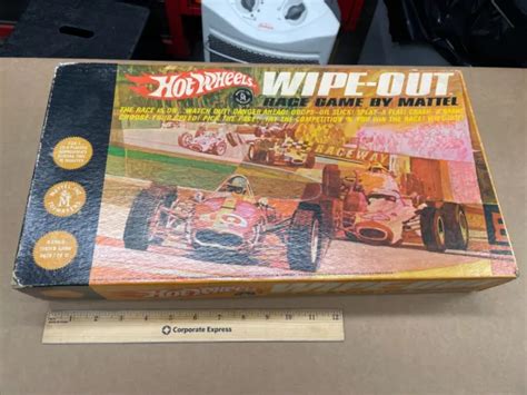 Mattel Hot Wheels Redline Wipe Out Race Game Complete In Box Picclick Ca