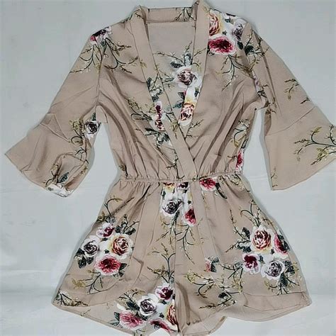 Boho Red Floral Print Ruffles Playsuits Women Elegant Summer White V