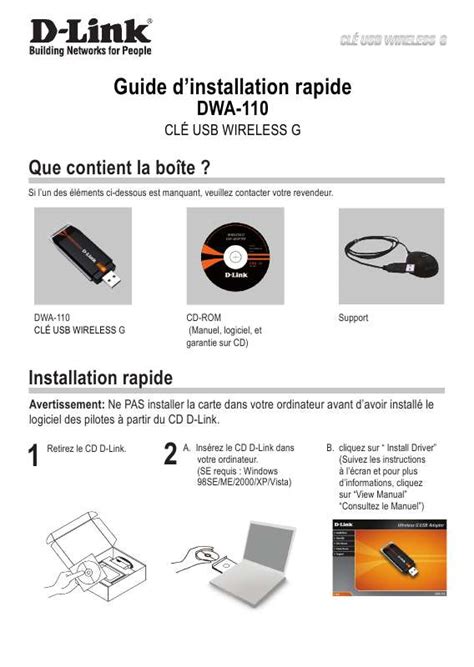 Notice D-LINK DWA-110 - point d'accès wifi Trouver une solution à un ...
