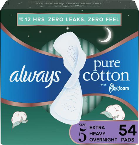 Always Radiant Flexfoam Pads For Women Size 5 Extra Heavy