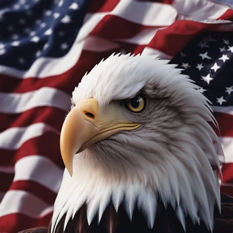 Premium AI Image | Bald Eagle Flag wallpaper