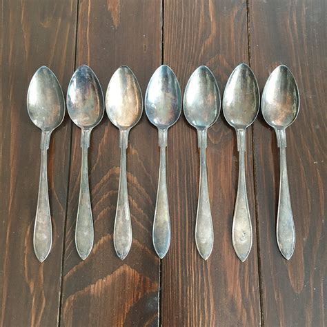 Large Epns Serving Smaller Spoons Sheffield England Vintage