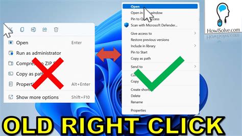 How To Enable Old Right Click Menu Windows Youtube