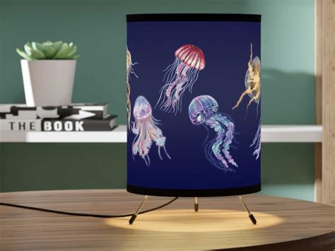 Jellyfish Lamp for Room Jelly Fish Light Deep Ocean Blue - Etsy