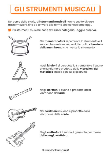 Gli Strumenti Musicali Schede Didattiche Per La Scuola Primaria