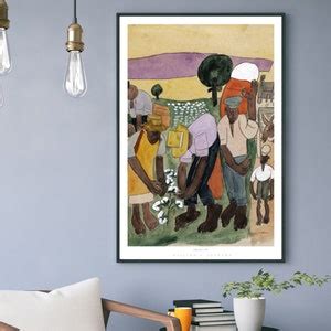 Vintage African American Art Cotton Pickers William H Johnson