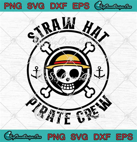 Luffys Jolly Roger Straw Hat Pirate Crew Svg One Piece Anime Manga Svg