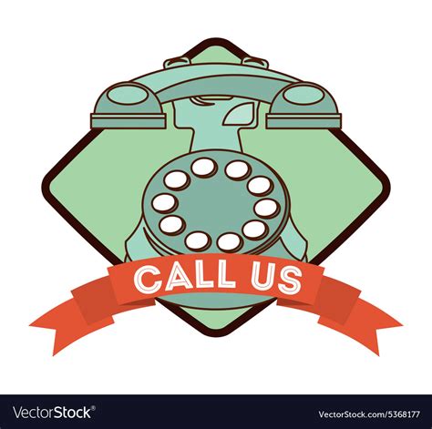 Call us Royalty Free Vector Image - VectorStock