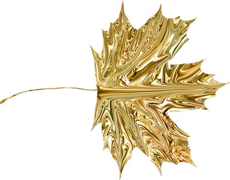 Download Leaf Gold Transparent Royalty Free Stock Illustration Image