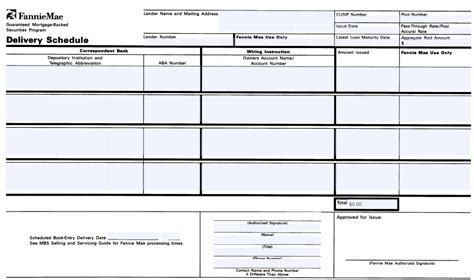 Delivery Schedule Template