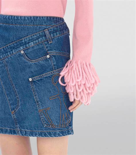 Womens Jw Anderson Blue Denim Twist Mini Skirt Harrods {countrycode}