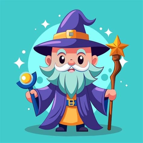 Wizard Vector de desenhos animados para gráficos temas de fantasia