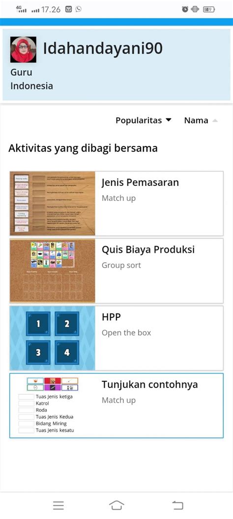 Penggunaan Aplikasi Wordwall Pada Pembelajaran Guru Indonesia Menulis