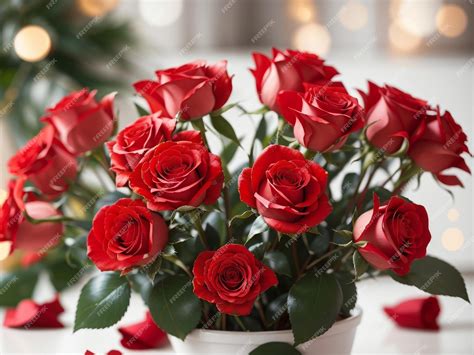 Premium Photo Three Dozen Red Roses Rose Flower Bouquet Stock Photo