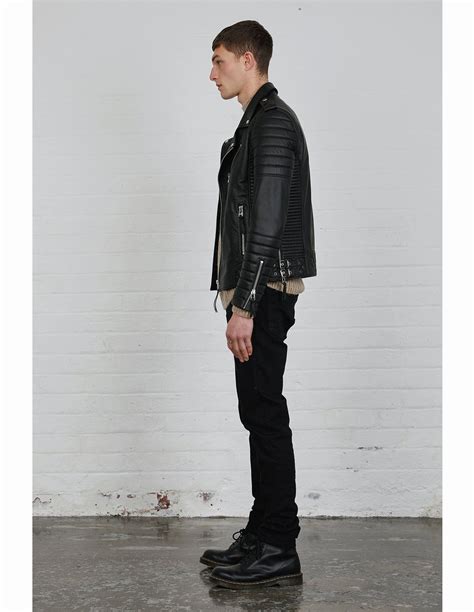 Mens Kay Michaels Platinum Leather Jacket In Black Boda Skins Leather Jacket Michael Men