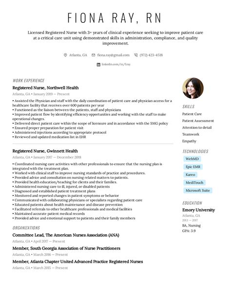 Nurse Resume Example & Writing Tips for 2022