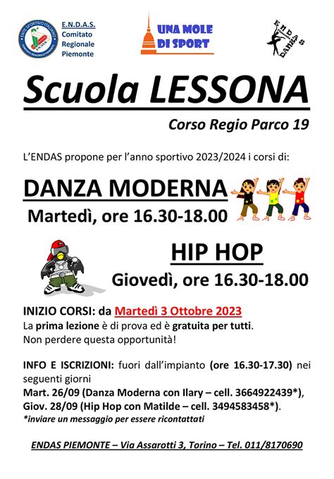 News Corso Di Danza Moderna Scuola Lessona Torino Endas